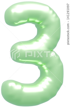 3D image_balloon_3_黃綠色 141291097