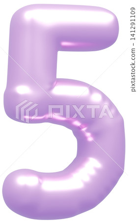 3D image_balloon_5_purple 3D image_balloon_5_purple 141291109
