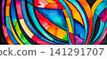 Bright abstract background with colorful pattern 141291707