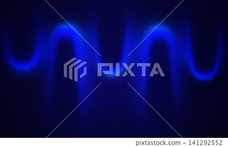Abstract Blue Neon Glowing Wave Background Abstract Blue Neon Glowing Wave Background 141292552