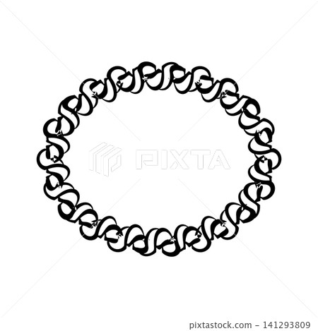 Oval ribbon frame with decorative knit knot and boarder alongside. Circle rope for western themes and rectangle lasso. Vintage style isolated nautical elements like thin stroke cord. Oval ribbon frame with decorative knit knot and boarder alongside. Circle rope for western themes and rectangle lasso. Vintage style isolated nautical elements like thin stroke cord. 141293809