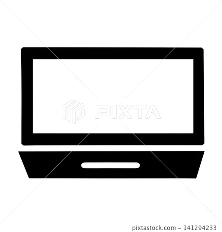 Black icon on a computer Black icon on a computer 141294233