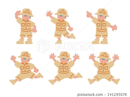 A boy dressed as an explorer A boy dressed as an explorer 141295076