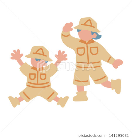 A parent and child on an adventure A parent and child on an adventure 141295081