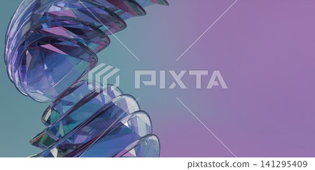 Modern Transparent Crystal Glass Spiral with Soft Purple Gradient Abstract Luxury 3D Background Design Modern Transparent Crystal Glass Spiral with Soft Purple Gradient Abstract Luxury 3D Background Design 141295409