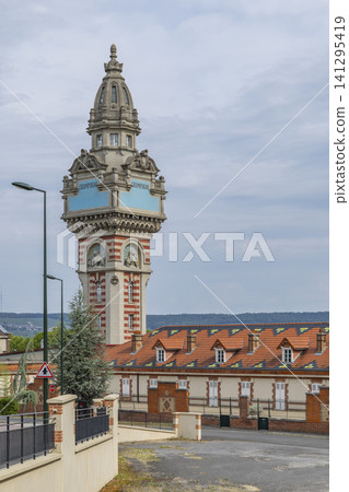Historic champagne tower in Epernay, Grand Est, France Historic champagne tower in Epernay, Grand Est, France 141295419
