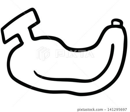 Hand drawn banana outline for colouring, healthy snack, fruit, food, running, marathon, race, people, diet, exercise, sport, lifestyle, grocery shopping, supermarket, breakfast, light lunch, vegan Hand drawn banana outline for colouring, healthy snack, fruit, food, running, marathon, race, people, diet, exercise, sport, lifestyle, grocery shopping, supermarket, breakfast, light lunch, vegan 141295697