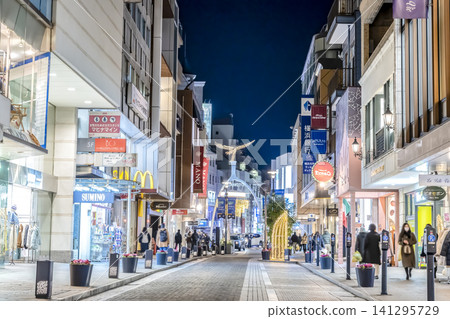 Yokohama cityscape: Motomachi shopping street at night Yokohama cityscape: Motomachi shopping street at night 141295729