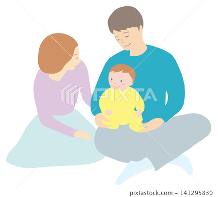 Baby and mother and father Baby and mother and father 141295830