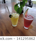 Fresh fruits, juices, and smoothies 141295862