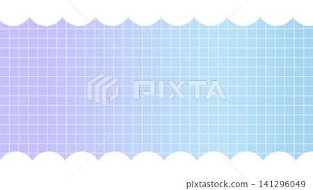 Pastel color gradient and grid scalloped frame background material Pastel color gradient and grid scalloped frame background material 141296049