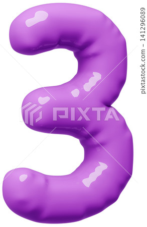 3D image_balloon_3_purple 3D image_balloon_3_purple 141296089