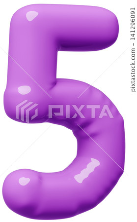 3D image_balloon_5_purple 3D image_balloon_5_purple 141296091