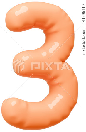 3D image_balloon_3_orange 3D image_balloon_3_orange 141296119