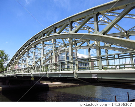 A view of the historic Mannenbashi Bridge, a reconstructed bridge spanning the Onagigawa River. A view of the historic Mannenbashi Bridge, a reconstructed bridge spanning the Onagigawa River. 141296307