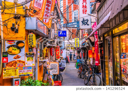 Tokyo cityscape in Japan - View of the drinking district "Sancha 3rd Street" (Sangenjaya Triangle Area) right next to Sangenjaya Station Tokyo cityscape in Japan - View of the drinking district "Sancha 3rd Street" (Sangenjaya Triangle Area) right next to Sangenjaya Station 141296524