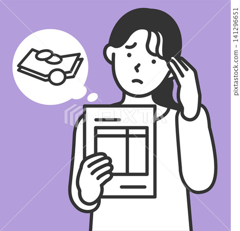 一幅插圖,描繪了一位年輕女子神情擔憂地拿著醫療帳單。可用於醫院就診和健康保險廣告等生活風格類素材。 一幅插圖,描繪了一位年輕女子神情擔憂地拿著醫療帳單。可用於醫院就診和健康保險廣告等生活風格類素材。 141296651