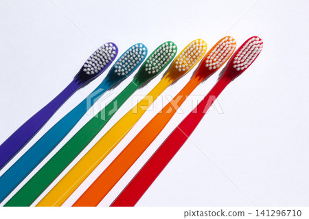 It is a colorful toothbrush. 141296710