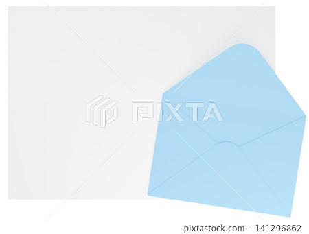 3D illustration_Letter set_Light blue 3D illustration_Letter set_Light blue 141296862