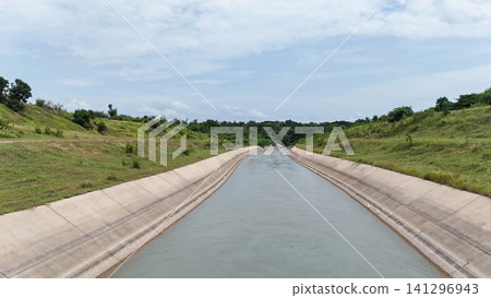 Agricultural Machinery, Beauty, Beauty In Nature, Blue, Canal Agricultural Machinery, Beauty, Beauty In Nature, Blue, Canal 141296943