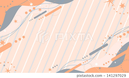 Cute Memphis stripe and shooting star background wallpaper frame Cute Memphis stripe and shooting star background wallpaper frame 141297029