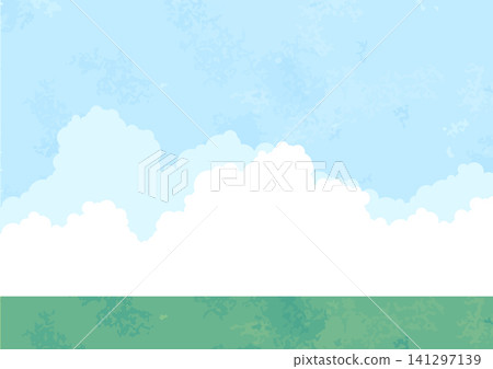 天空和草地的簡單背景圖。 天空和草地的簡單背景圖。 141297139