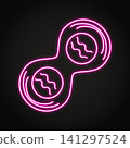 Mitosis neon icon 141297524