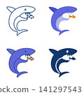 Shark icon set 141297543