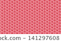 Japanese pattern background: Pink and red hemp leaf pattern, 16:9 aspect ratio 141297608