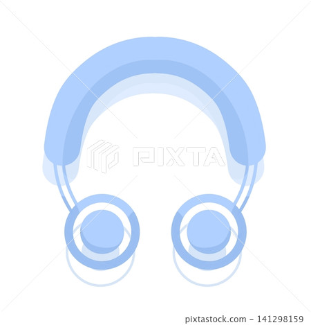 Over Ear Headphone Icon Blue Color Vector Over Ear Headphone Icon Blue Color Vector 141298159