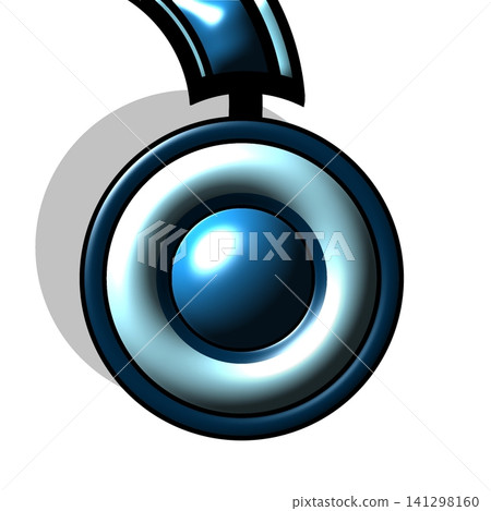 Wireless Headset Icon Light Blue Vector Illustration   141298160