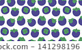 Seamless pattern whole mangosteen. Repeating pattern of purple mangosteen. Seamless background with tropical fruit mangosteen 141298196