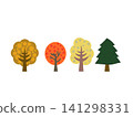 Autumn leaves - a colorful tree illustration 141298331