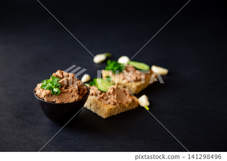 creamy homemade meat spread prepared for gourmet snack creamy homemade meat spread prepared for gourmet snack 141298496