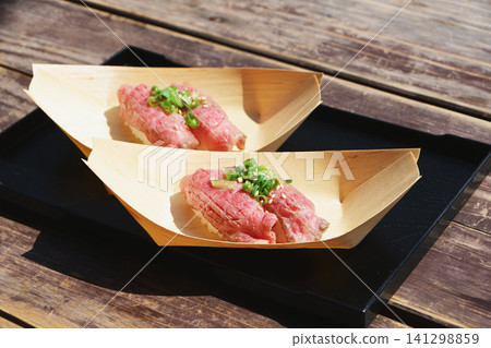 A5 Shinshu Beef Seared Nigiri 141298859