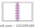 Simple white pink sticker binder (transparent) 141299189