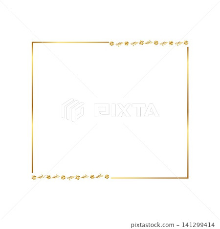 design gold floral frame isolated free vector illustration 141299414