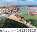 Aerial view of Salinas de San Pedro in Murcia, Spain 141299815