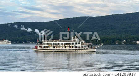 Minne Ha Ha Steamboat Sails on Lake George in New York Minne Ha Ha Steamboat Sails on Lake George in New York 141299917