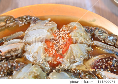 Traditional Korean Soy Sauce Marinated Raw Crab Traditional Korean Soy Sauce Marinated Raw Crab 141299974