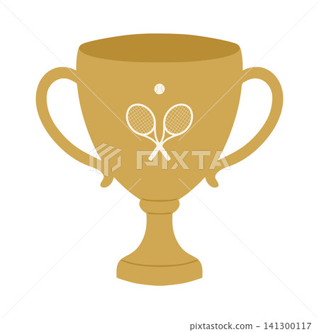 Golden tennis trophy cup for sport championship Golden tennis trophy cup for sport championship 141300117