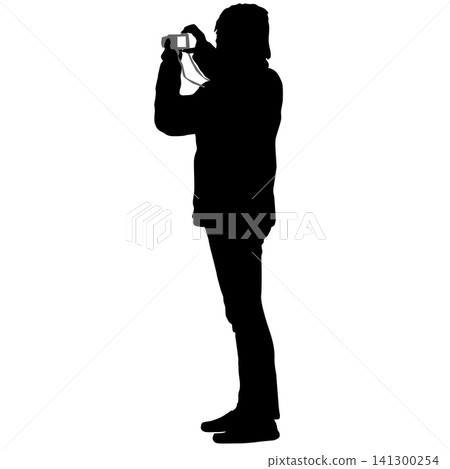 Black silhouette of a woman taking a photo with a smartphone isolated on a white background, standing and using a mobile phone camera Black silhouette of a woman taking a photo with a smartphone isolated on a white background, standing and using a mobile phone camera 141300254