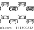 Cute bus seamless pattern, black 141300832
