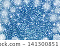 Soft blue glitter bokeh background with sparkling light and festive shimmer for design 141300851