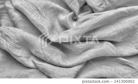 silver linen fabric draping in elegant soft folds creates a serene minimalist textured background for luxury design silver linen fabric draping in elegant soft folds creates a serene minimalist textured background for luxury design 141300902