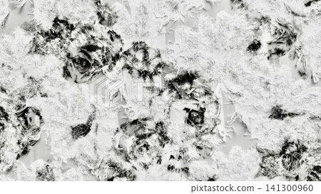 intricate black and white floral lace texture with raised frayed loops for fashion textile web background intricate black and white floral lace texture with raised frayed loops for fashion textile web background 141300960
