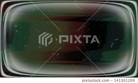 Vintage Analog TV Screen with Retro Glitch Effect 141301209