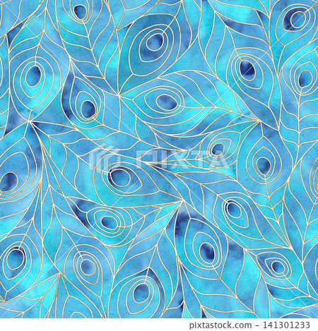 Turquoise Blue Peacock Feathers Turquoise Blue Peacock Feathers 141301233
