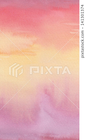 Soft Sunset Watercolor Abstract Background Soft Sunset Watercolor Abstract Background 141301374