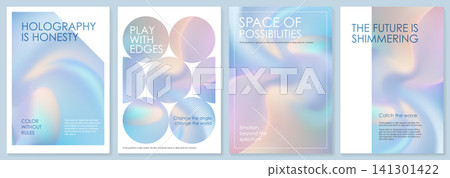 Gradient pink blue bg and holographic iridescent poster set. Pastel texture presentation with foil color paper. Pearly purple rainbow with light blurry ombre, soft backdrop. Abstract multicolor design Gradient pink blue bg and holographic iridescent poster set. Pastel texture presentation with foil color paper. Pearly purple rainbow with light blurry ombre, soft backdrop. Abstract multicolor design 141301422